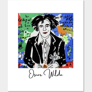 Oscar Wilde portrait t shirt design Posters and Art